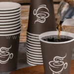 لیوان کاغذی دوجداره کرکره ای طرح دار